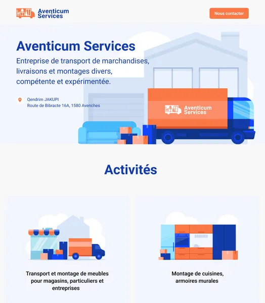 Aventicum Services website design